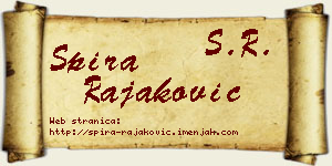 Spira Rajaković vizit kartica